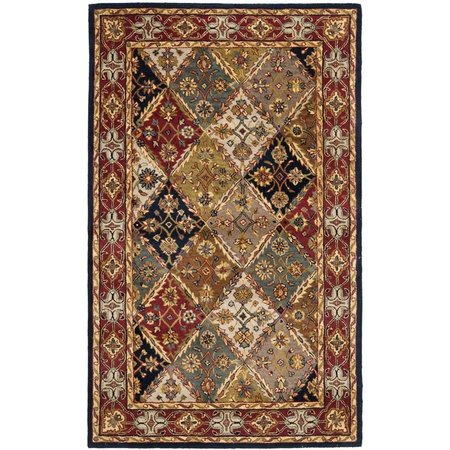 SAFAVIEH Heritage Hand Tufted Rectangle RugGreen & Red 9 ft.-6 in. x 13 ft.-6 in. HG316B-10